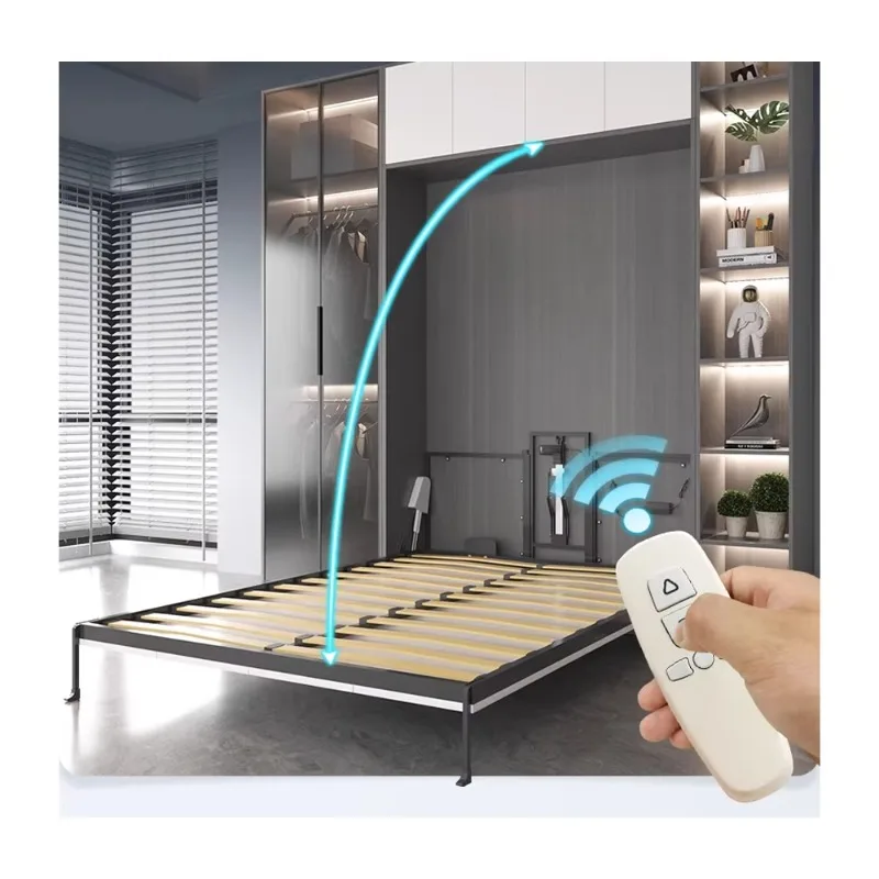 

Black Hardware Folding Electric Wall Mounted Bed Mechanism with Motor Murphy Bed