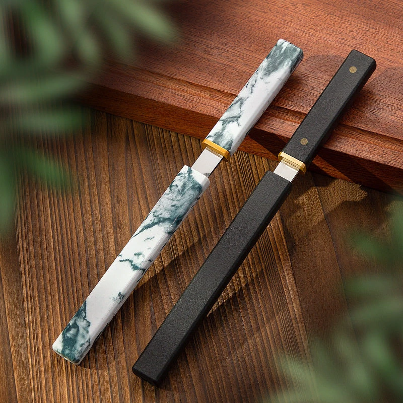 Stainless steel multi-purpose carving knife with blade guard, professional kitchen steak knife with wooden handle, fruit knife