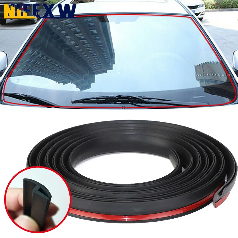 Front Windshield Car Sealing Strip h Type Car Roof Window Edge Seal Protector Waterproof Soundproof Dustproof Sealing Strip Trim