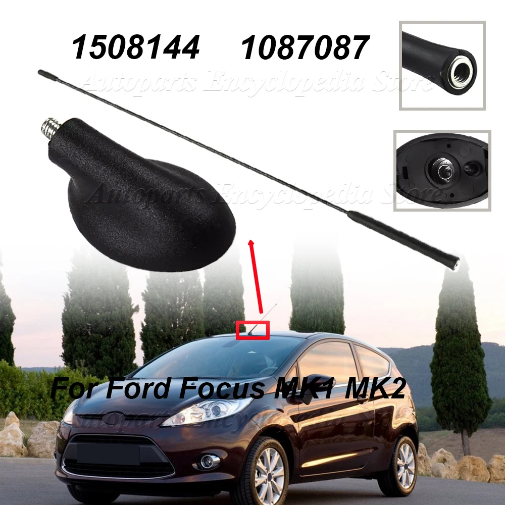 For Ford Focus Fiesta Mercury Cougar Mondeo KA C-MAX 1508144 Car Roof Radio Antenna Base Mast Sealing Rod Rubber 1087087