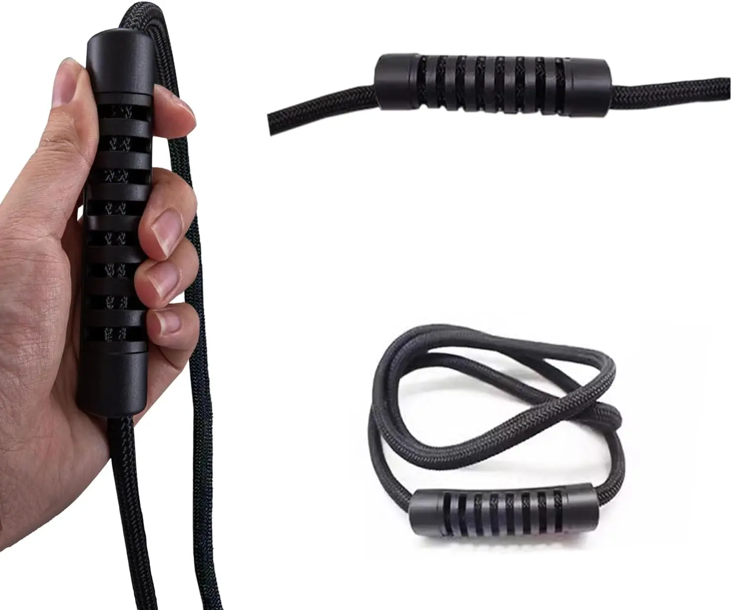 60cm Black Storage Strap with Handle Extension Cord Organizer Air/Water Hose Organizer for Garage Boat Storage Elastic Band