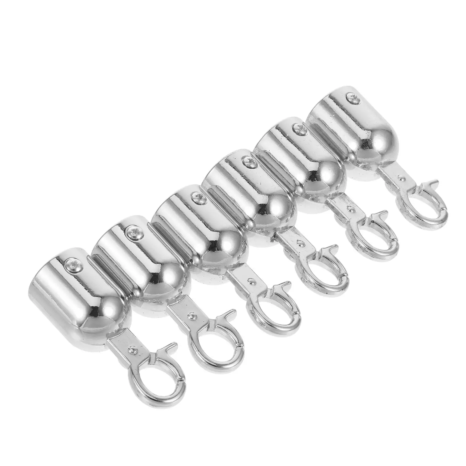 

6pcs Stanchion Rope Hook Accessories Secure Fixation Crowd Control Safety Barrier Durable Outdoor Use Red Carpet Decor Cord End
