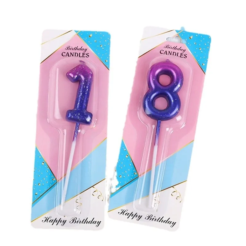 Candle Pink Birthday Candle Girl Happy Birthday Cake Topper Children's Party Decor Ornaments Opera Digital Celebration Candle