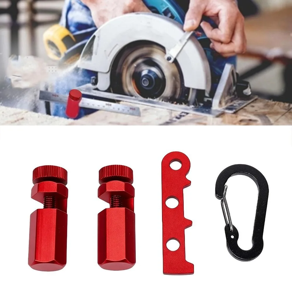 Stable Aluminum Alloy Tall Stair Gauges Portable Bright Red Framing Square Stops Framing Jig Tool Framing Layout