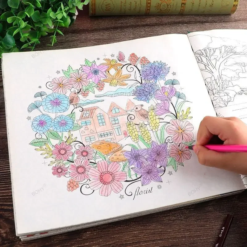 8 Books /set Secret Garden Coloring Book Secret Garden Coloring Book Children's Drawing Book Adult Drawing Book