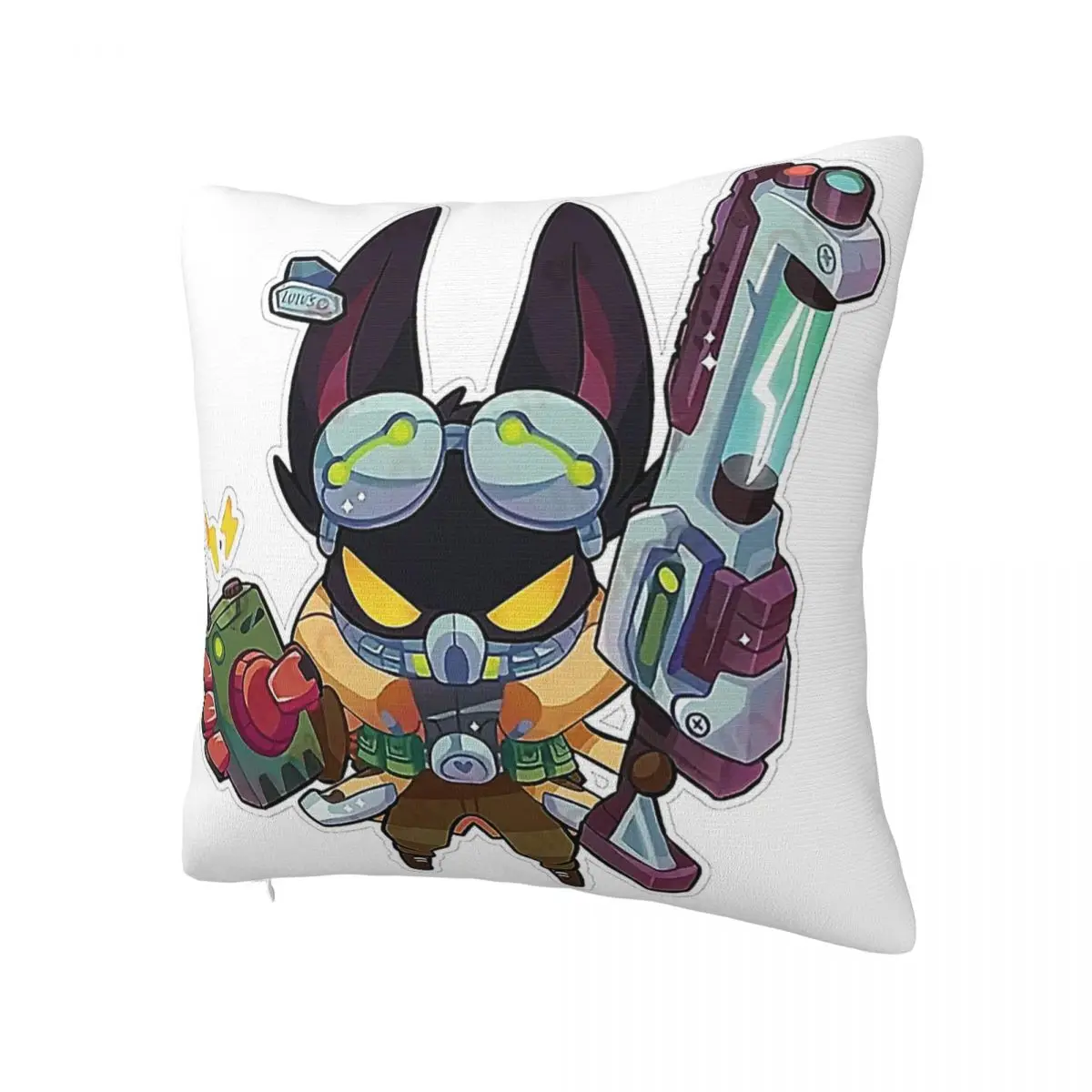 Cute Omega Squad Veigar Square Pillow White Square pillow