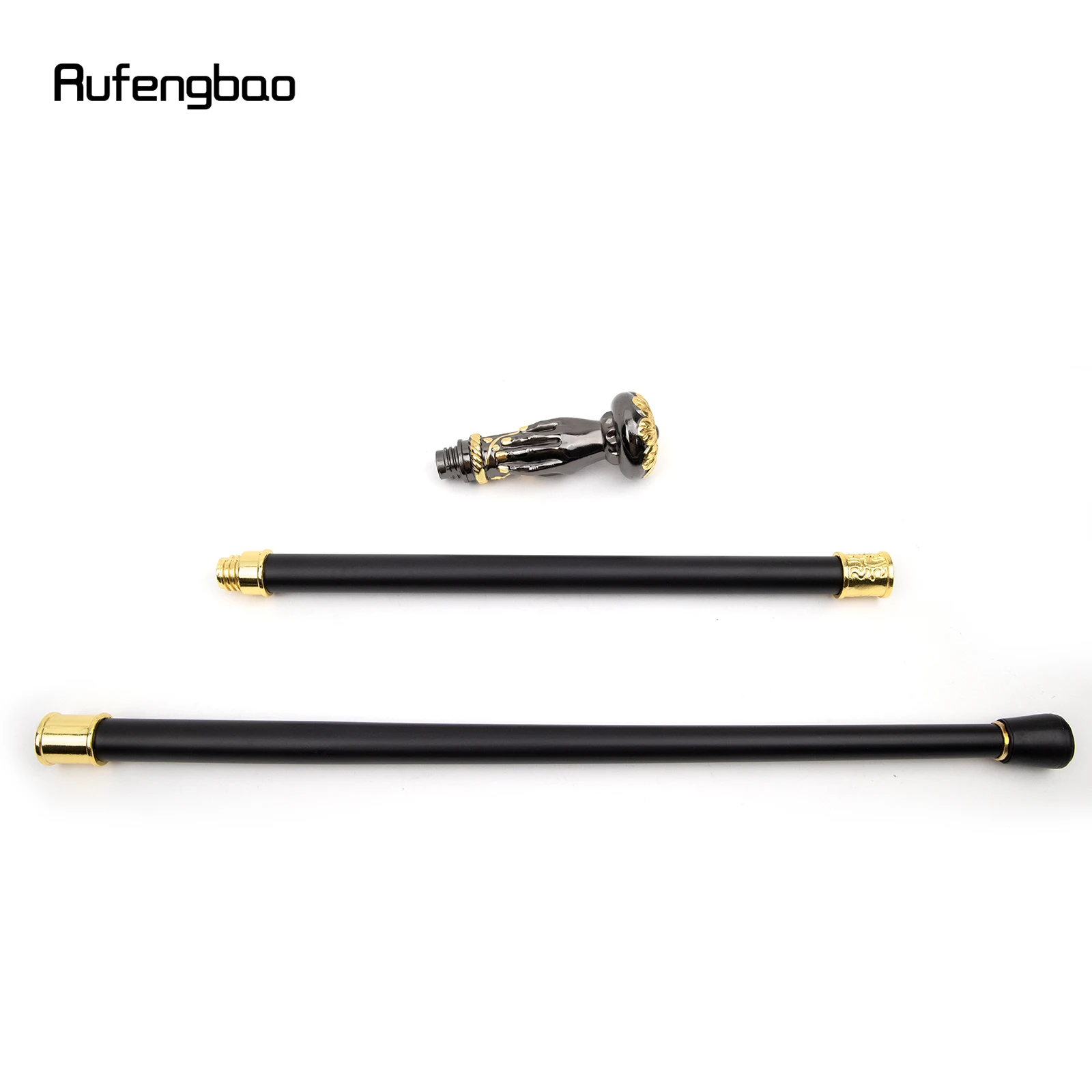 Dourado Preto Mão Segure Flor Moda De Luxo Vara para Festa Decorativa Cana Elegante Crosier Knob Walking Stick 93cm