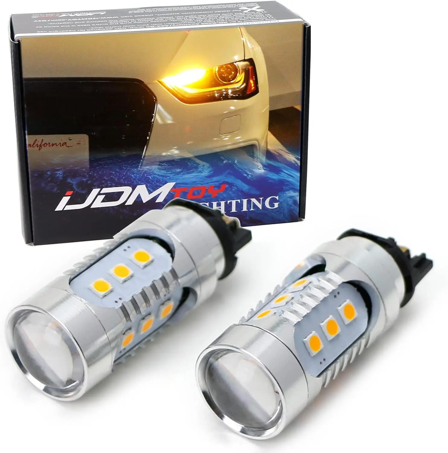 

Amber Yellow CAN-Bus PWY24W Replacement Bulbs Compatible With Audi A3 A4 A5 Q3 Q7 BMW i3 Mini Cooper F55 F56 Mercedes C-Class, G
