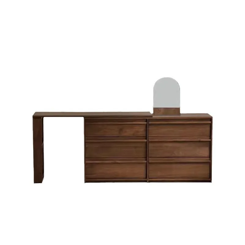 

North American black walnut dresser, bedroom, bedside chest, makeup table integrated