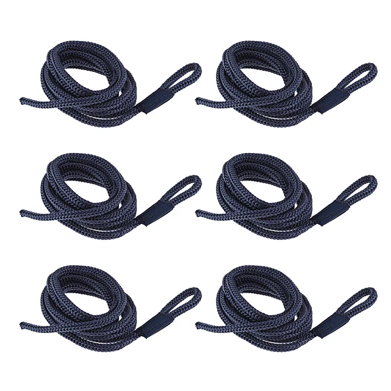 6pcs Boat Fender Lines Double Braided 6mm Thickness Bumper Fender Ropes Yacht Mooring Docking Ropes For Marine Speed Boat