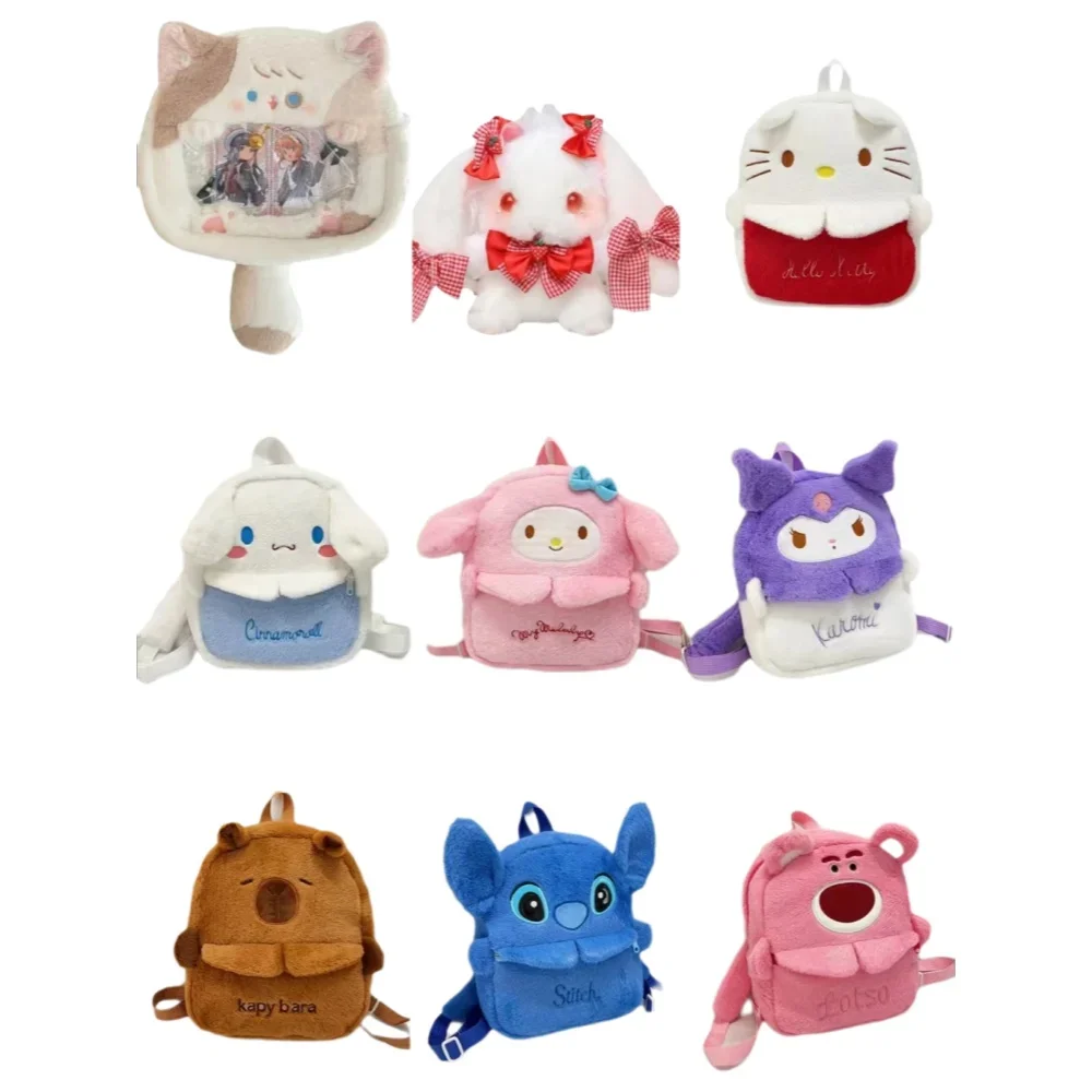 

Y2K Miniso Kawaii Cat Lolita Bag Cute Shoulder Bag Girls Transparent Pocket Harajuku Crossbody Bag Women's Fashion Backpacks