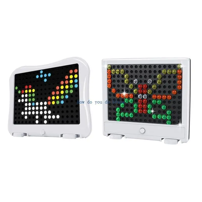 19QF Colorful Mushroom Nails LED DIY Early Educational Puzzle Game