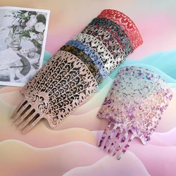 Vintage High Hair Combs Colorful Acetate Hair Accessories Tortoiseshell Hair clips Flamenco Headdresses Women Hair jewelry Art