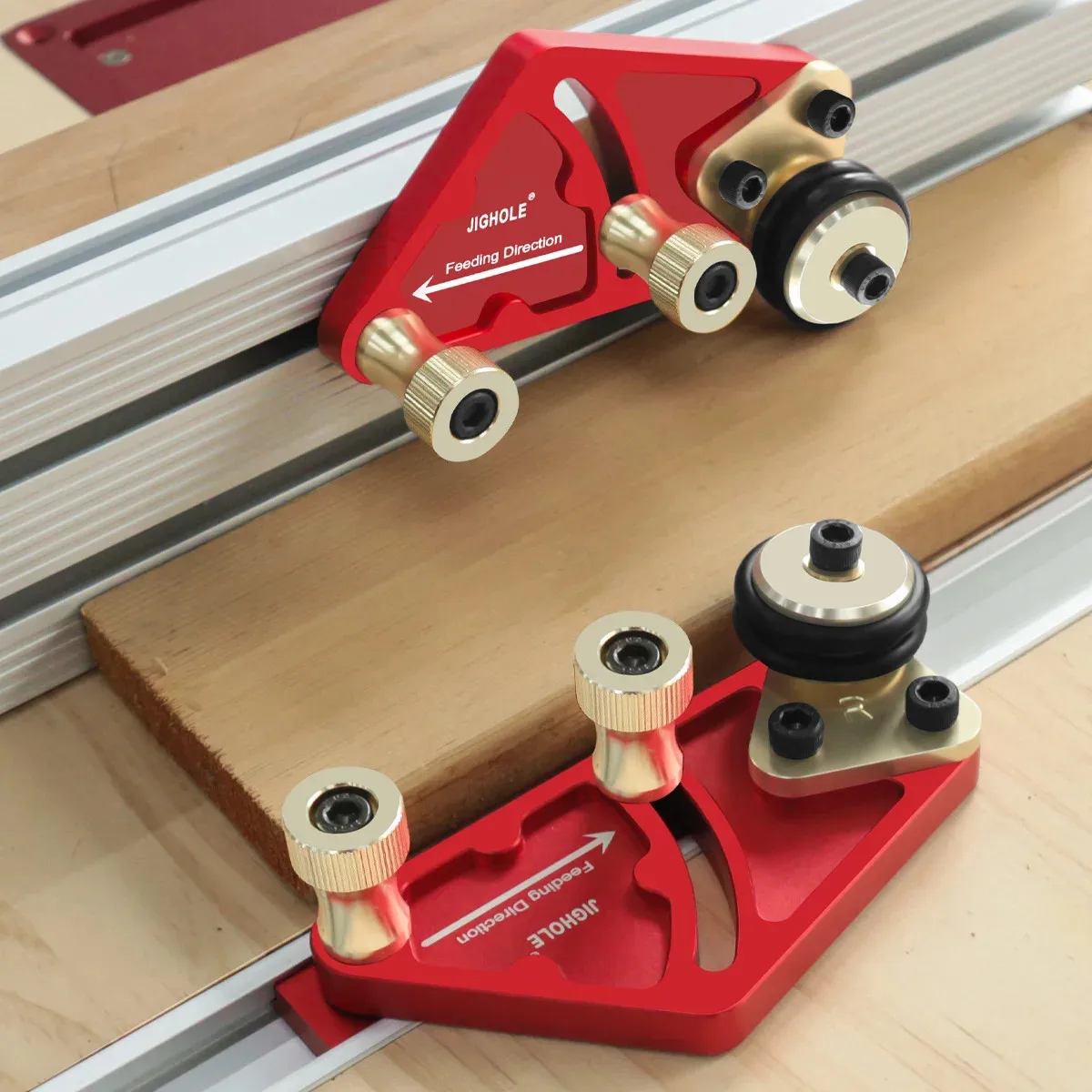 Table Saw Eccentric Feeder Guider Aluminum Clear-Cut Precision Woodworking Tool