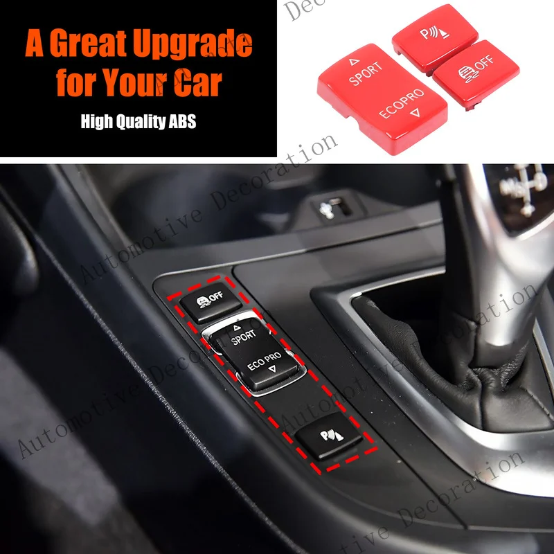 Z+ ABS Red Center Console Gear Shift ESP Button For BMW Series 1 2 3 4 F20/F30