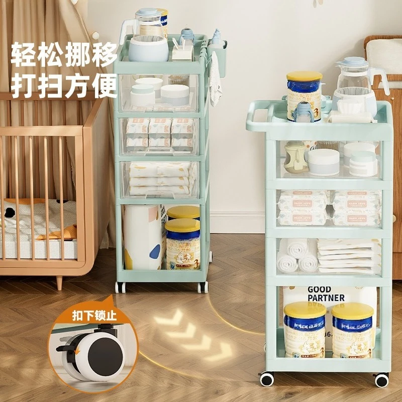 FOR Portable Storage Rack for Strollers, Multi-layer Drawer Rack, Transparent and Dustproof