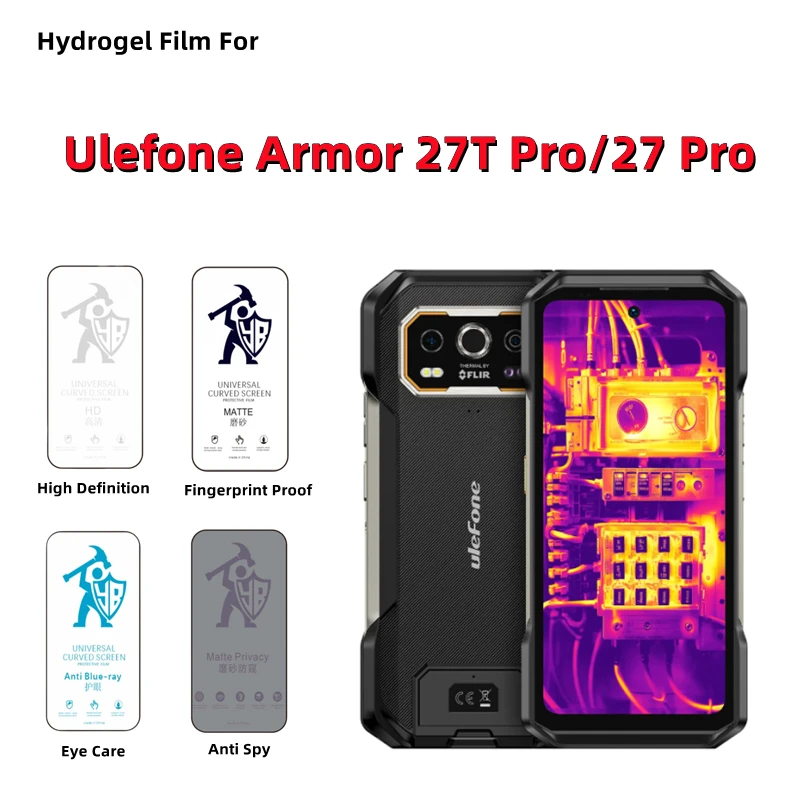 

2 шт. HD гидрогелевая пленка для Ulefone Armor 27T Pro, матовая защитная пленка для экрана для Ulefone Armor 27pro/27t Pro, матовый уход за глазами