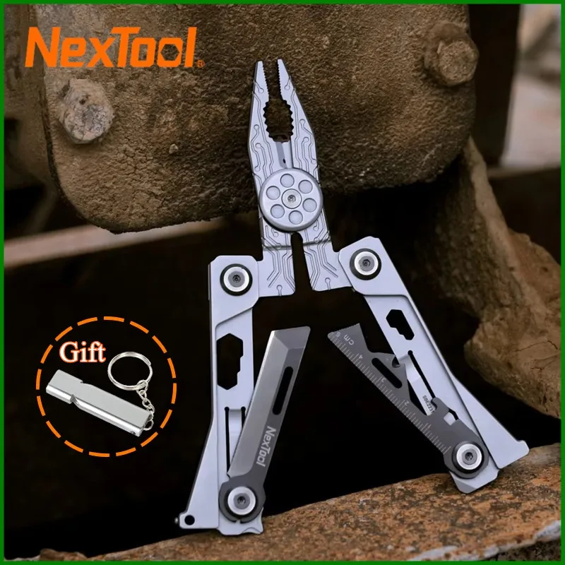 

Многофункциональный инструмент Nextool Silver Blade EDC 14 в 1: портативные плоскогубцы, отвертка, гаечный ключ, нож с кожаным чехлом, ручные инструменты