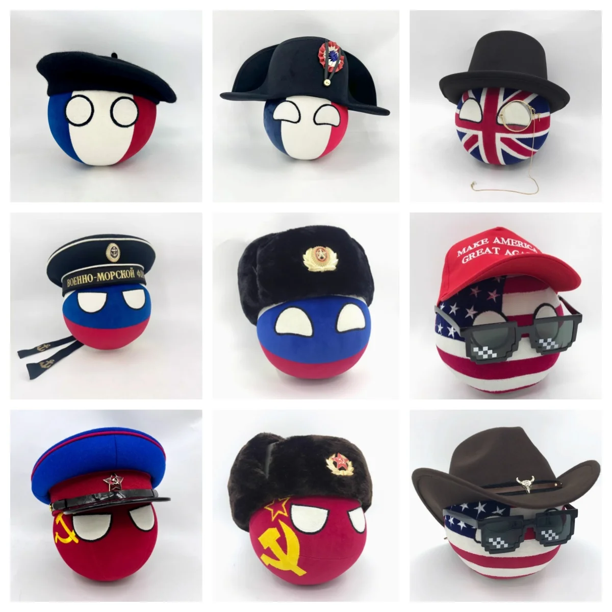 

Countryballs Плюшевая кукла США Россия Франция Великобритания Соединенные Штаты Королевство Советский Союз Кантри Мяч Пондбол Мягкая подушка Игрушка в подарок