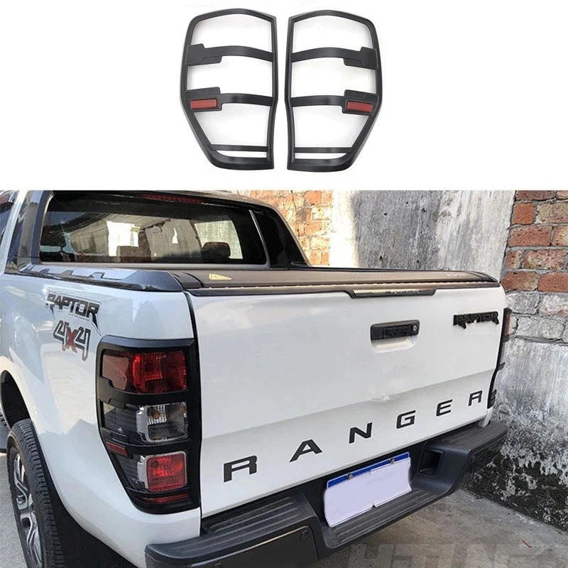 Matowe czarne osłony tylnych świateł tylnych do FORD RANGER T6 T7 T8 2012-2019 2020 Wildtrak