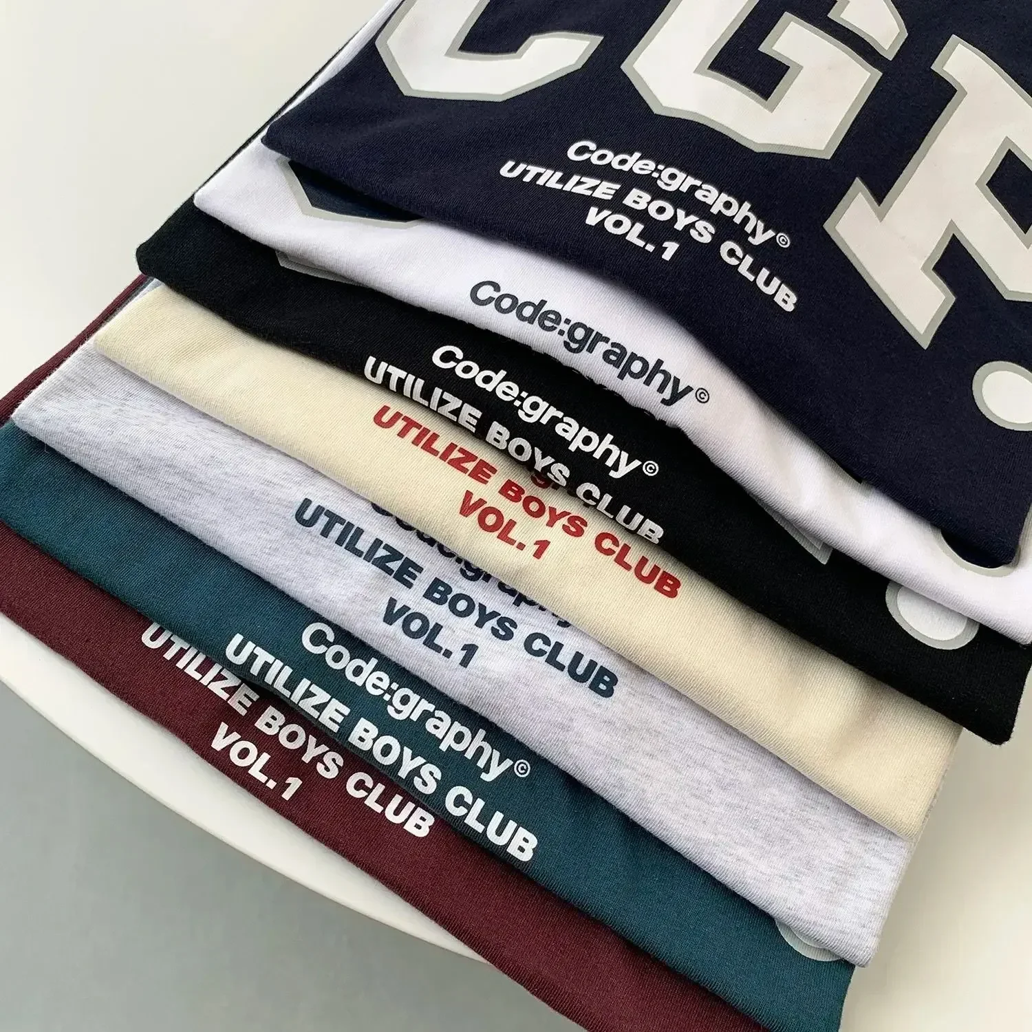 Koreańska niszowa modna marka Codegraph w tym samym stylu CGP z krótkim rękawem i męska damska codzienna luźny T-shirt letnia odzież męska