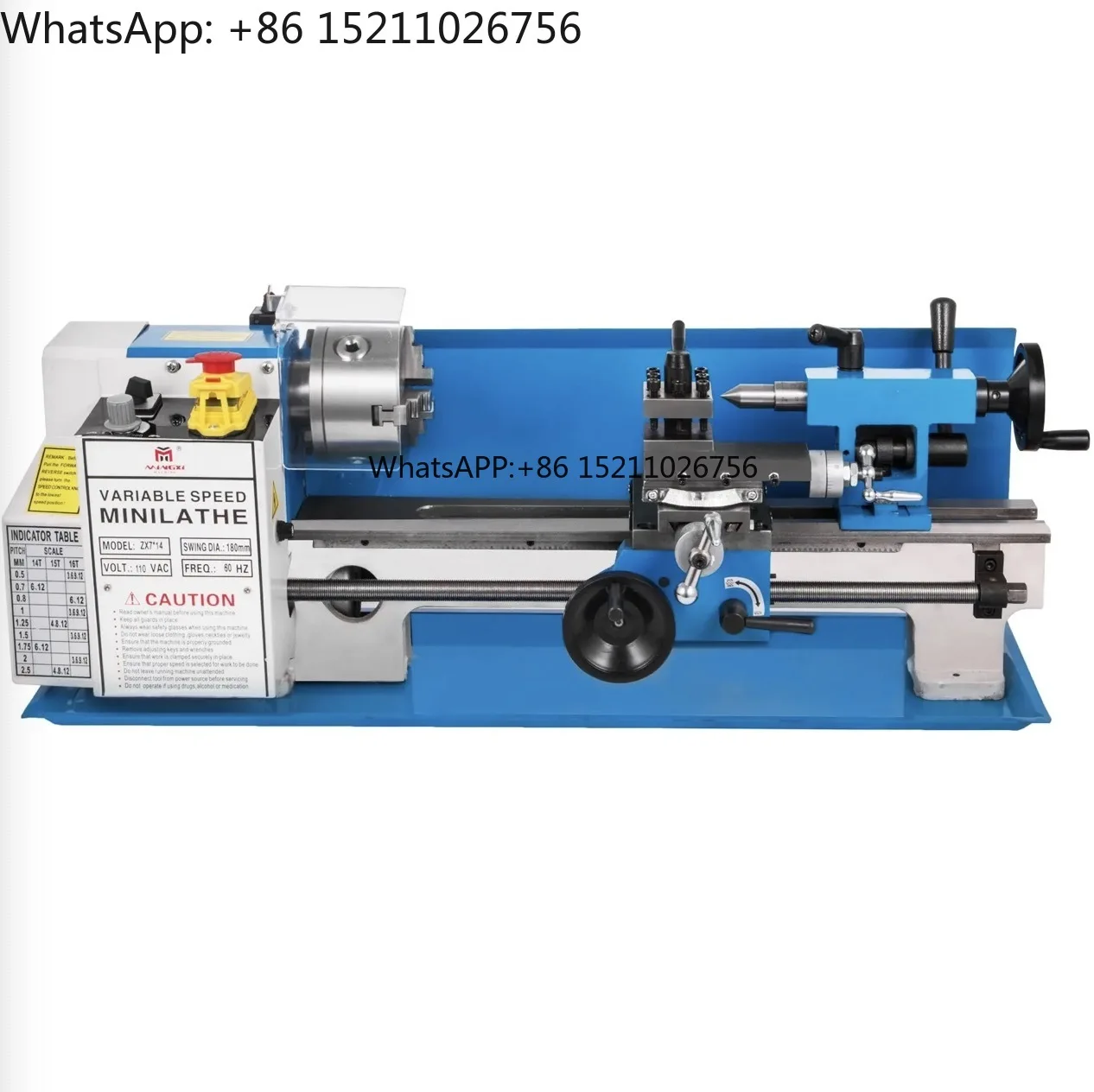 7x14inch Mini Metal Lathe 550W Variable Speed 50-2500 RPM Bench Top Nylon Gear for - and Hotel Use