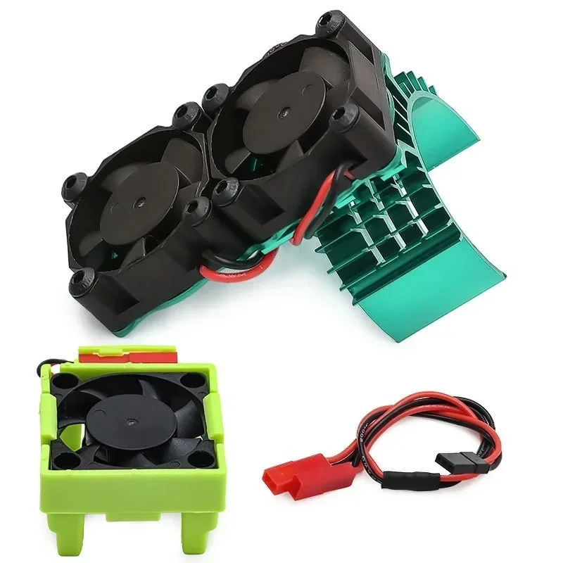 RC VXL-3s ESC Cooling Fan Motor Dual Fan Set Compatible Trxs Slash 4x4 Stampede 4x4 Rustler 4x4 Hoss 4×4 Velineon Heat Sink