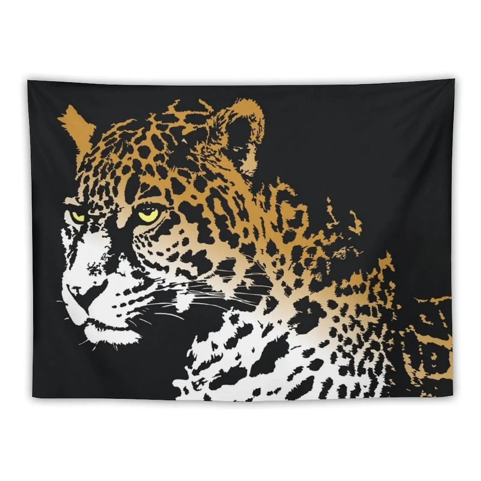 Wild Jungle, Jaguar Stare, Tapestry Aesthetic Room Decor Nordic Home Decor Tapestry