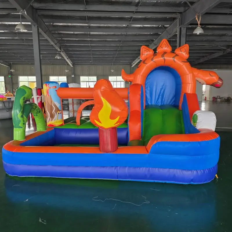Inflatable bounce house with Slide, Trampoline House Inflatable Bounce House with pool Combo including a blower for free