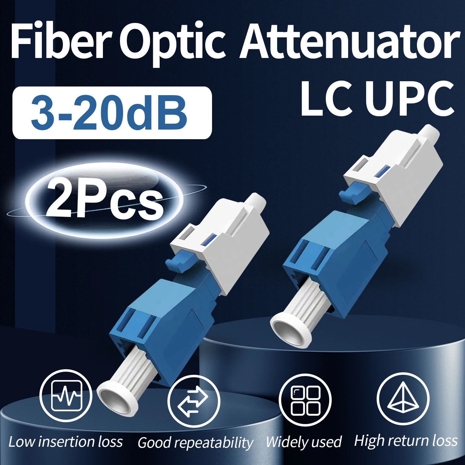 

Волоконно-оптический аттенюатор LC UPC 3 дБ 5 дБ 7 дБ 10 дБ 15 дБ 20 дБ однорежимный Фиксированный аттенюатор вставки соединитель FTTH, 2 шт.