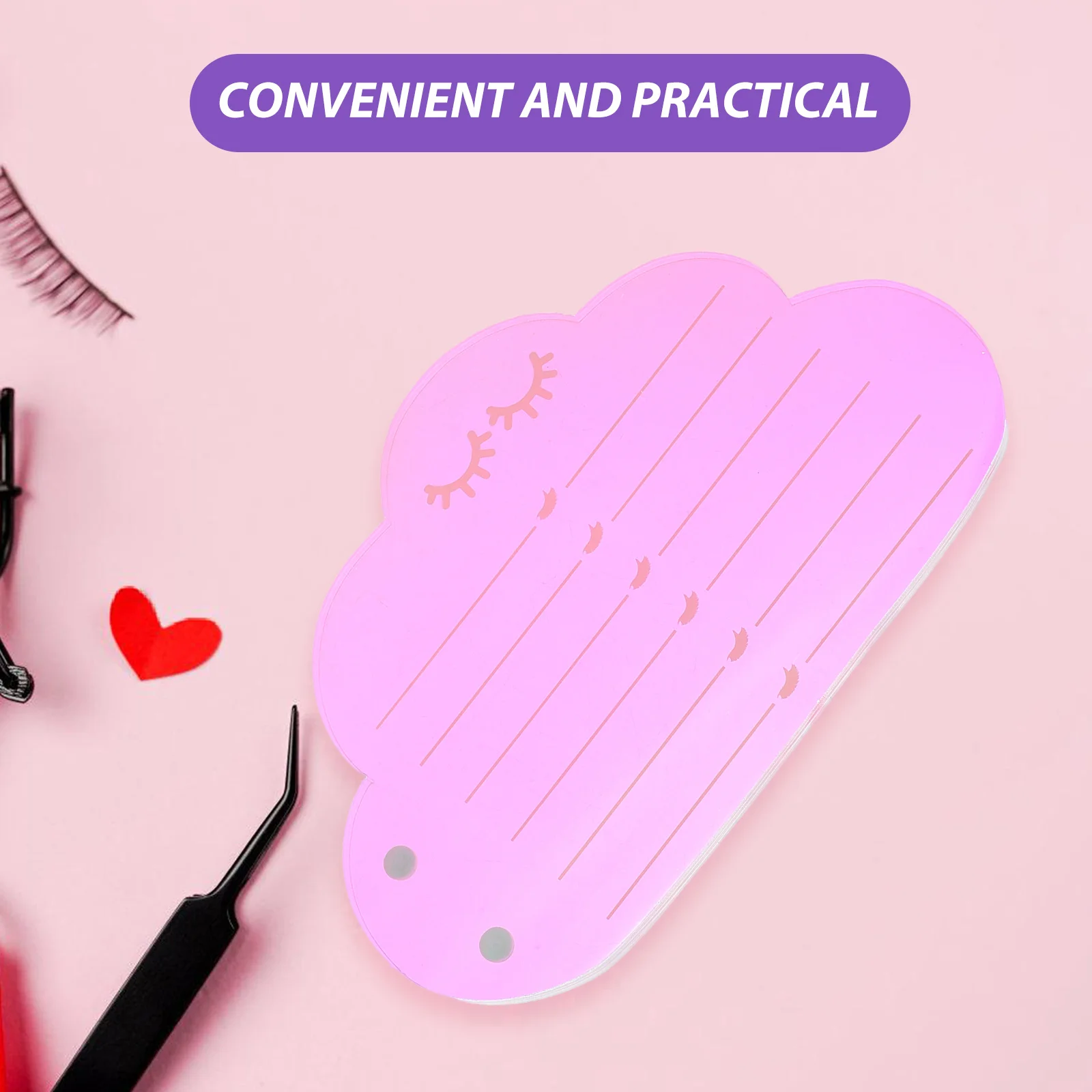 سحابة على شكل الاكريليك رمش تمديد البليت المغناطيسي لاش حامل كاذبة رمش درج منظم لاش حامل لوحة ماكياج #5