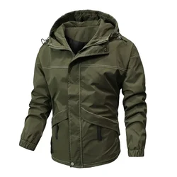 New Spring Autumn Men Hooded Casual Jackets Good Quality Male Outdoor Travel Jackets Slim Outwear Coats Men's Clothing Size 4XL