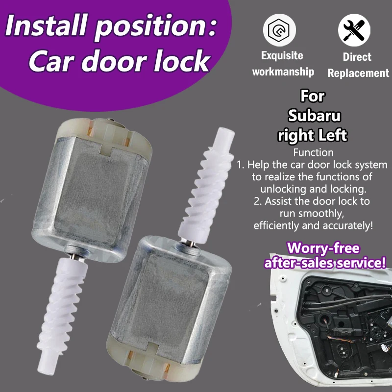 

AZGIANT Car Door lock with adjusting motor For Subaru Forester Impreza WRX STI MK3 2007-2012 long axis carbon brush assemblies