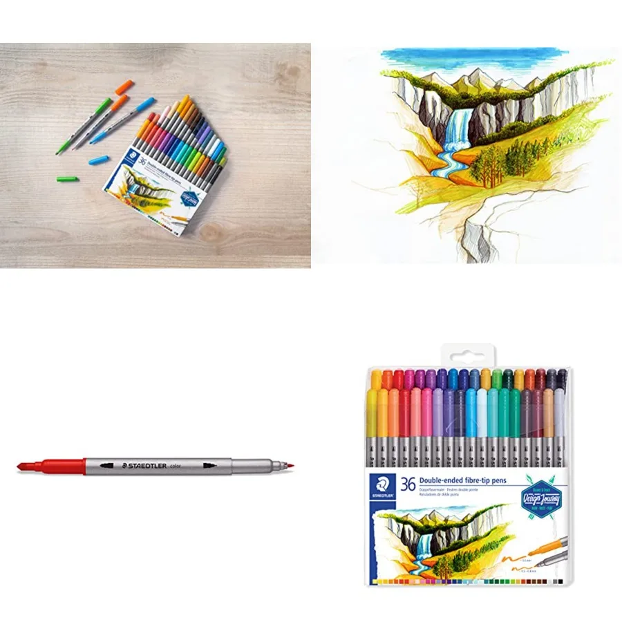 

Двусторонние маркеры Staedtler, различные наконечники для пуль, разные цвета, 36 шт./упак. для художественных проектов, раскрашивания, письма и маркировки на V-образной упаковке