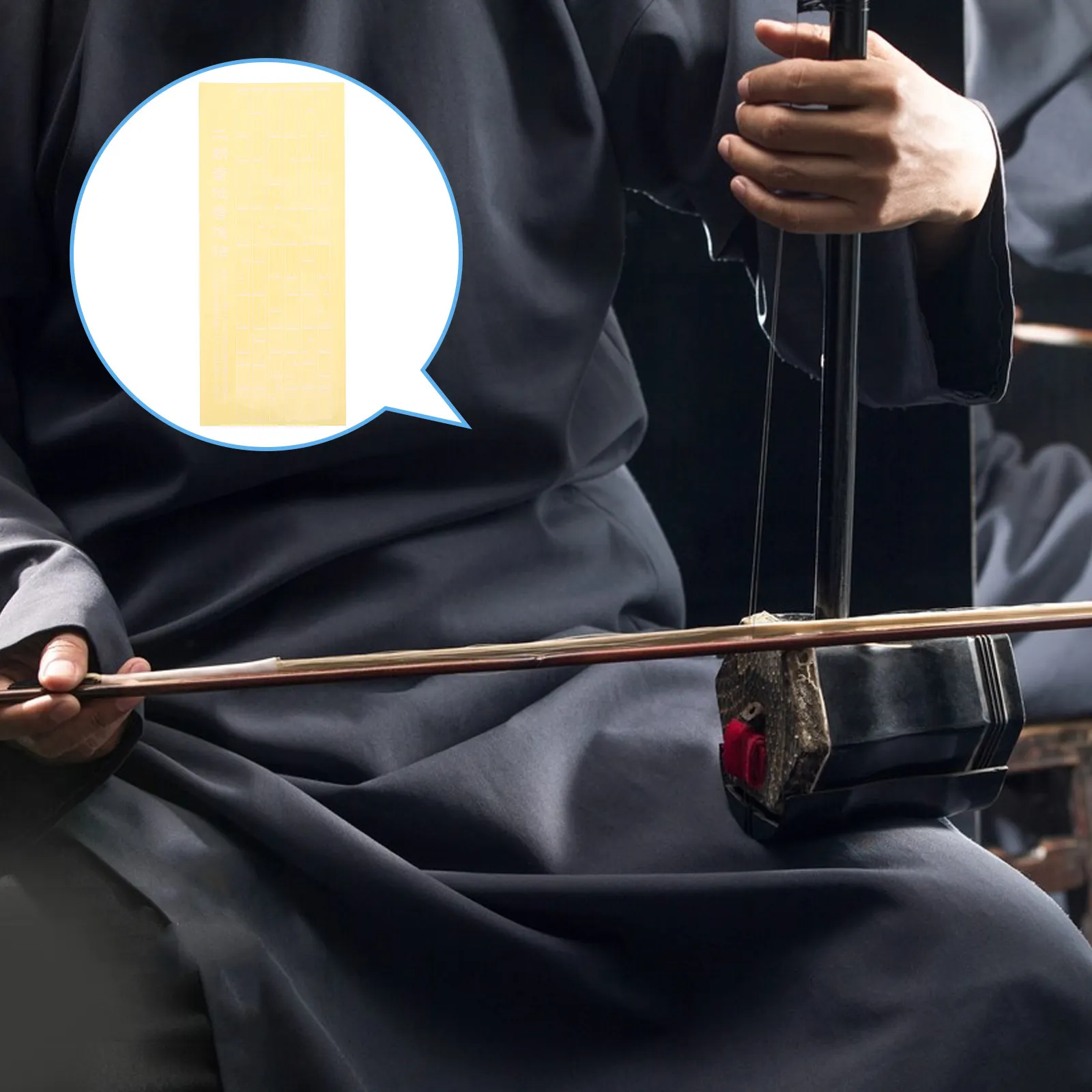 Creative Charts Durable Delicate Comparison Erhu Stickers Decals Fretboard Accessories Notes Beginners Scale