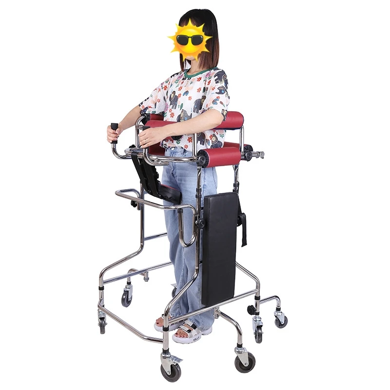 Adult Standing Frame Elderly Disabled Walker Foldable Rollator Walkers for Celebrah Palsy