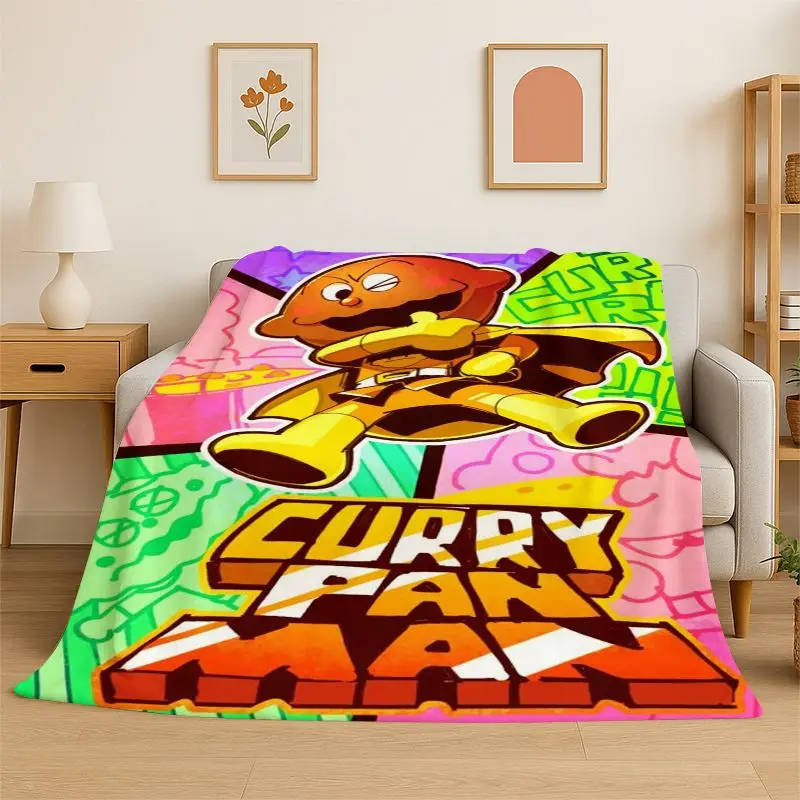 Retro Brave Anpanman Cartoon Flannel Blanket Soft Warm Throw Blanket for Bedroom Living Room Bed Travel office Picnic Fest Gift