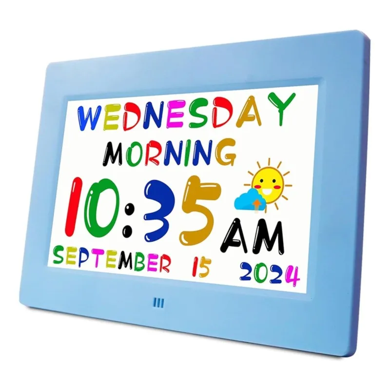 AC88-Easy To Use Digital Teaching Clock 1 Set With Checklist And Sleep Trainer, Includes Remote Control EU Plug For Children
