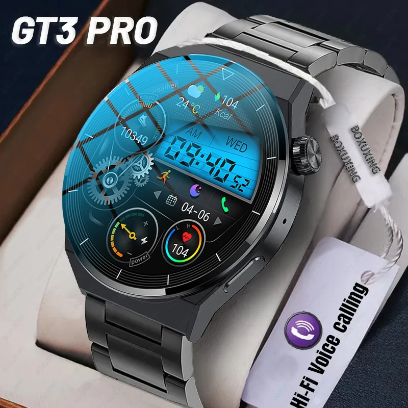 2023 Watch GT3 Pro Men\'s Smart Watches HD Large Screen Display Voice Calling Health Sports Fitness Tracker Waterproof Smartwatch