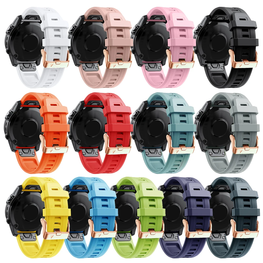 Silicone Band Strap 20mm For Garmin Fenix 8 43mm 7S 6S Pro 5S Plus for Epix Pro Gen 2 42mm Quick Fit Bracelet Watchband Accessor
