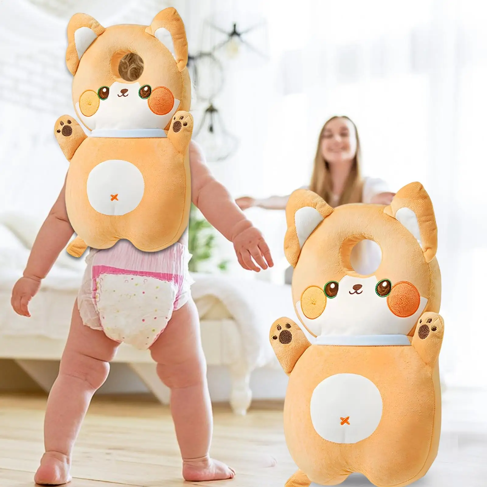 حقيبة ظهر لحماية رأس الطفل، وسادات حماية للرأس مريحة ولطيفة للأطفال الصغار، مناسبة للمشي للفتيات والأولاد