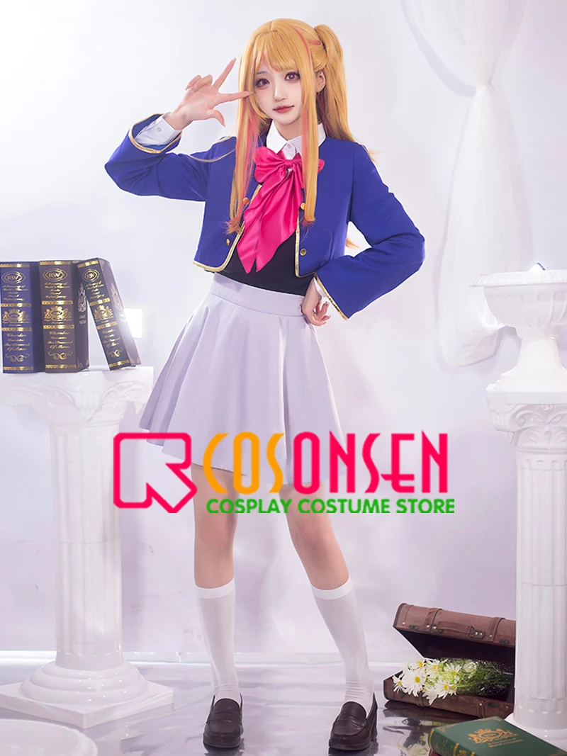 

Anime Oshi No Ko Hoshino Rubii/Arima Kana Cosplay Costume JK Uniform Dress Set Halloween Carnival Party Clothes