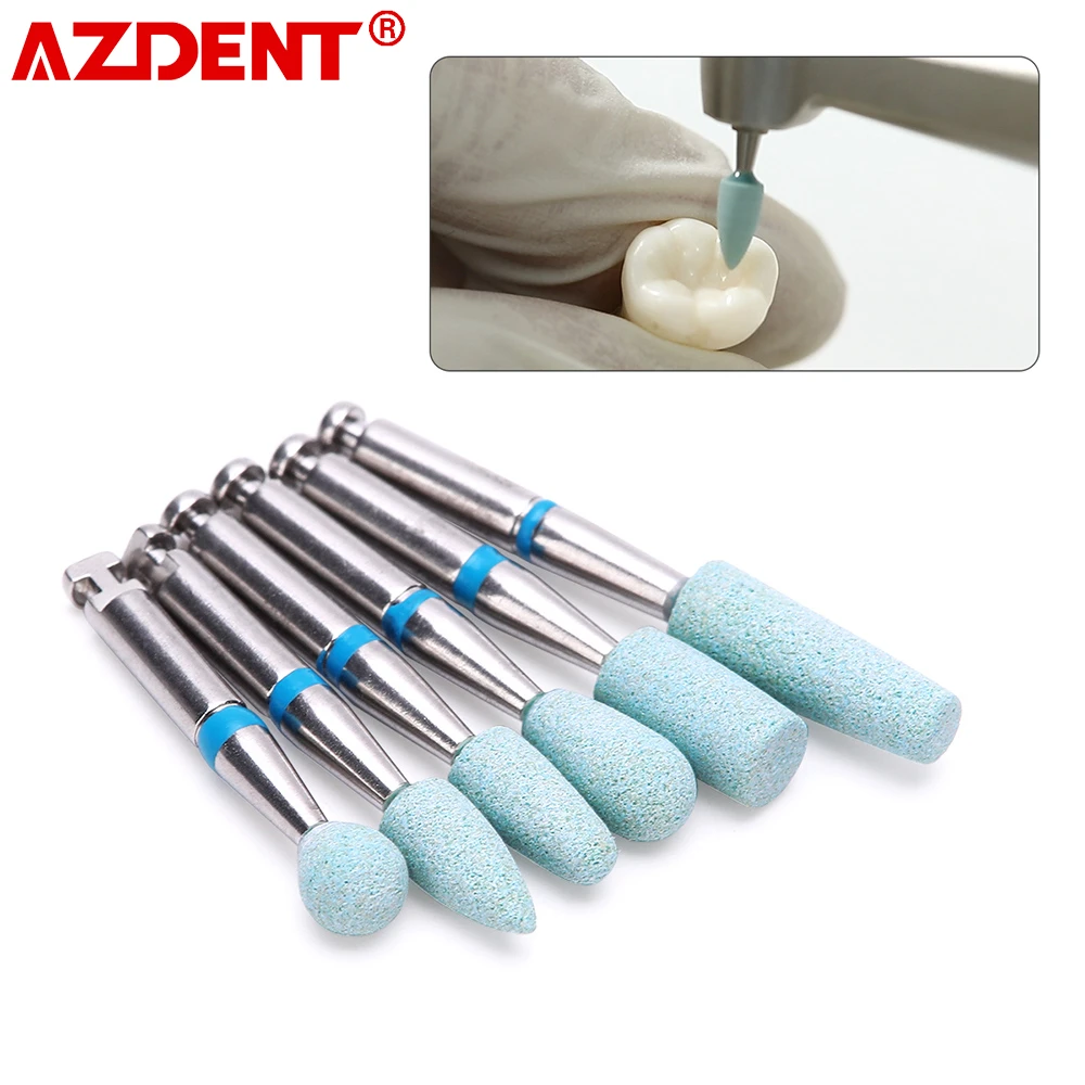 AZDENT 1 sztuk/pudło Dental ceramiczny szlifierka diamentowa cyrkonia porcelana RA 2.35mm ziarno polski wiertła kątowe szlifowanie narzędzie