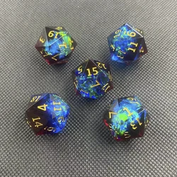 2/5PCS Resin Dices Set Multi-shape Polyhedron Dice for Home Decor Toy Tabletop Role-Playing Ornaments Portable Board Game