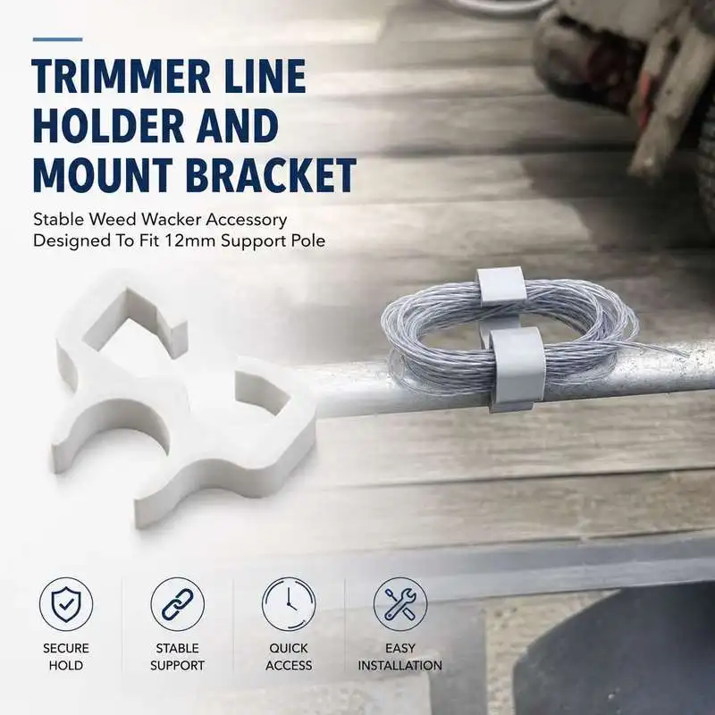 Trimmer Line Holder And Mount Bracket Stable Weed Wacker Accessory Designed To Fit 12mm Support Pole