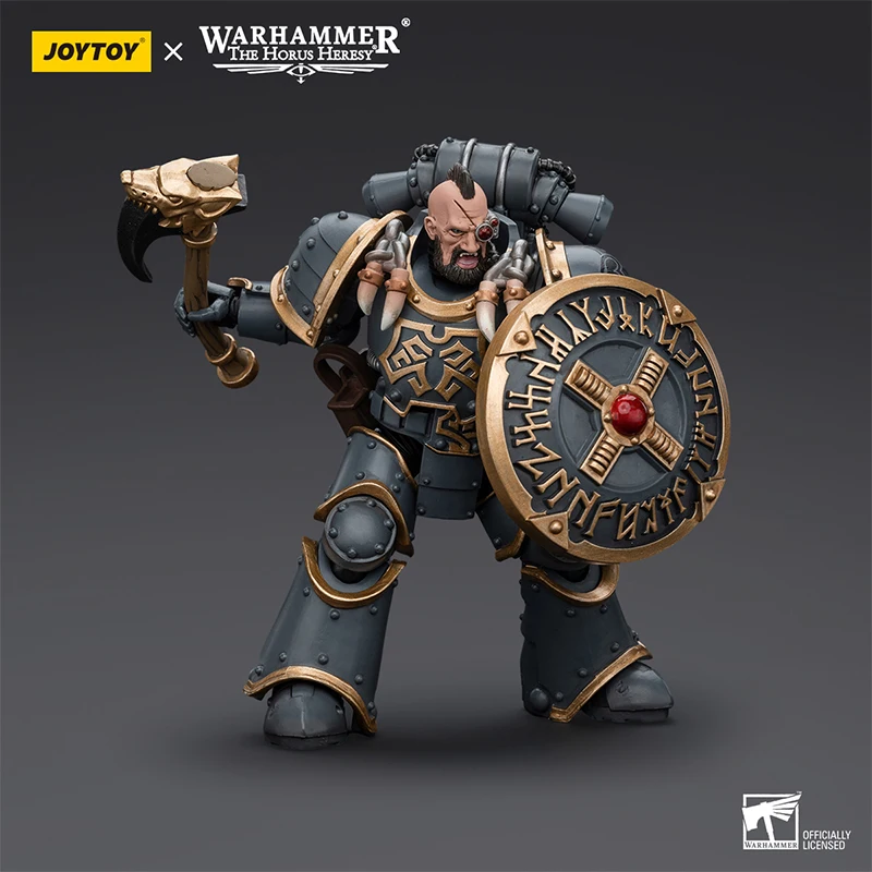 JOYTOY Warhammer 40K 1/18 Action Figures Space Wolves Grey Slayer Pack Huscarl Model Collection Ornament Toys Gifts