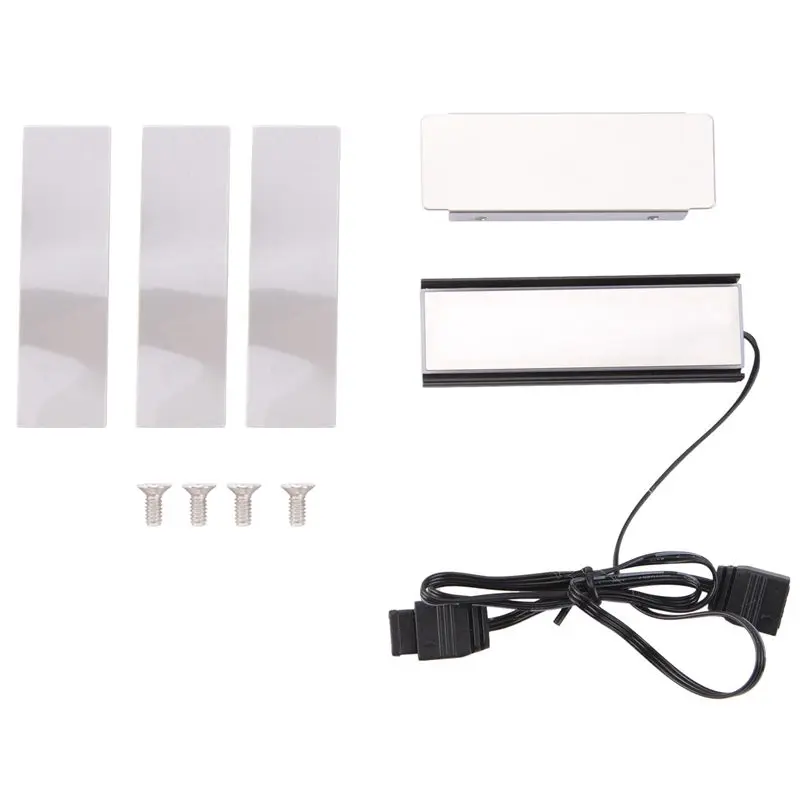 2X 5V ARGB Sync Computer 2280 SSD M2 Radiator PC RGB M.2 Nvme Cooling Heatsink Solid State Drive Cooling Radiato A
