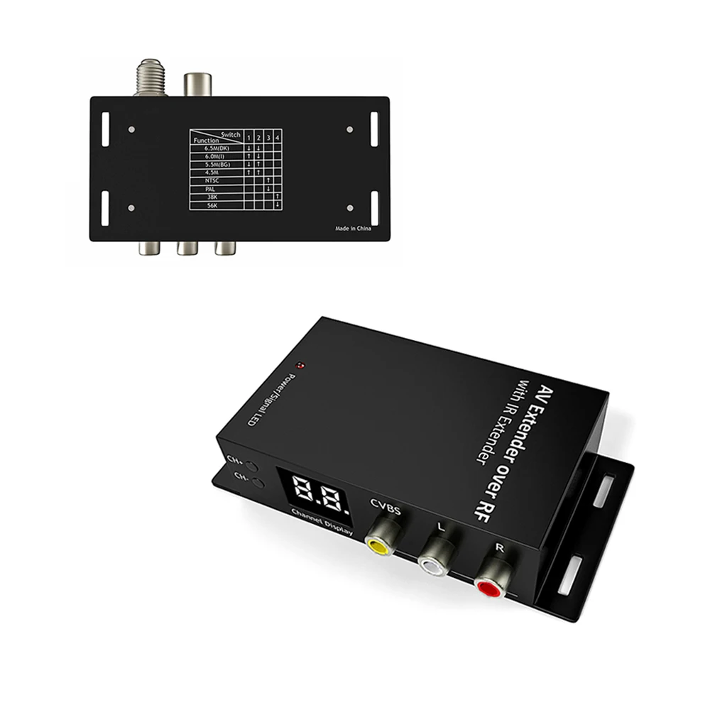 SZBJ TV Modulator For All NTSC/PAL TV System Setups RF AV Extender With IR Remote Control RF101