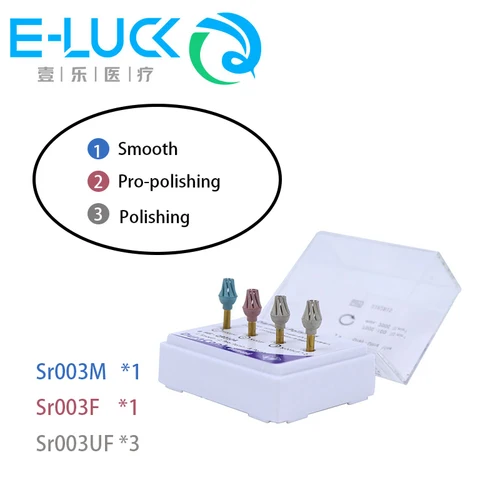 Imagen 2 del producto 4 unids/set rueda de pulido compuesta Dental Kit de disco pulidor de goma de diamante herramientas de odontología materiales de laboratorio