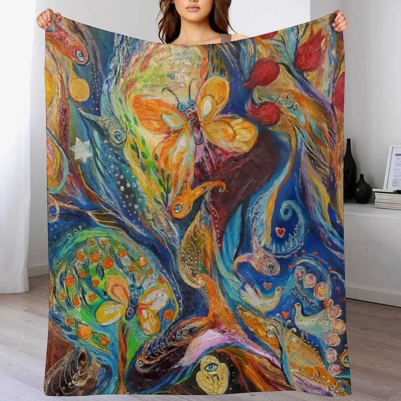 

Chagall Fine Art Marc Chagall Artwork Throw Blanket Warm Throw Blanket Gift for Anniversary